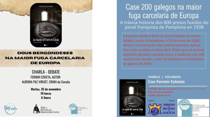 Dous actos sobre a maior fuga carcelaria de Europa